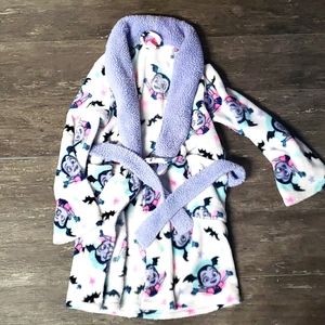 Vampirina Vee Print Luxe Fleece Girl's Bathrobe, Robe size 8